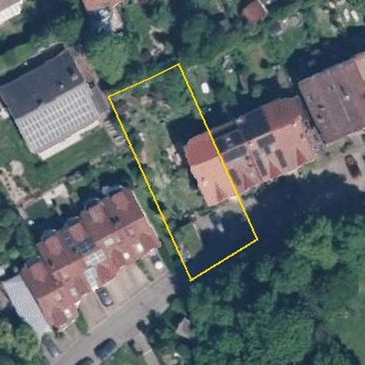 Luftbild Brucknerstraße 5, 69245 Bammental — Flurstück 6162/16 mit Grundstücksgrenze