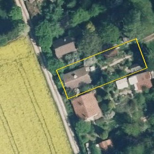Luftbild Meisentalsiedlung 19, 69429 Waldbrunn — Flurstück 699/4 mit Grundstücksgrenze
