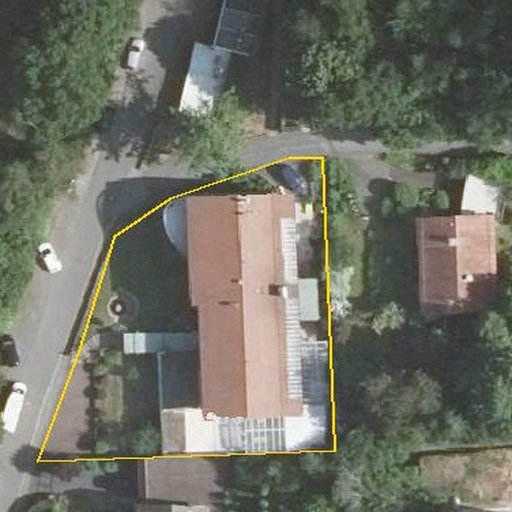 Luftbild Birkenweg 19, 69483 Wald-Michelbach — Flurstück 063074008000920013__ mit Grundstücksgrenze