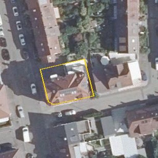 Luftbild Abelsbergstraße 69, 70188 Stuttgart — Flurstück 10124/2 mit Grundstücksgrenze