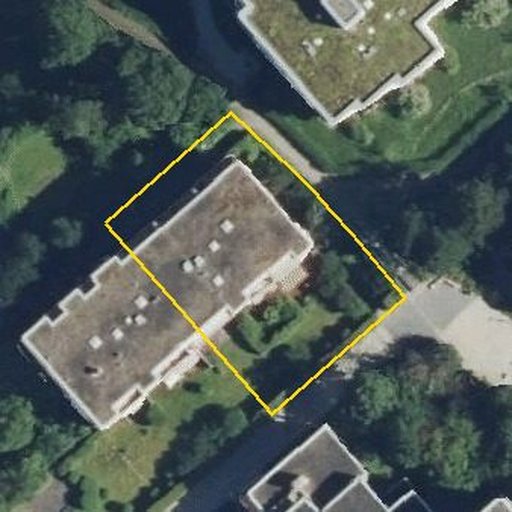 Luftbild Wildgansweg 14, 70378 Stuttgart — Flurstück 3702/10 mit Grundstücksgrenze