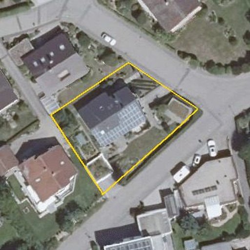 Luftbild Reußensteinstraße 4, 71083 Herrenberg — Flurstück 1232/3 mit Grundstücksgrenze