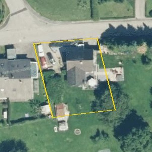 Luftbild Schloßbühlstraße 5, 72175 Dornhan — Flurstück 72/3 mit Grundstücksgrenze