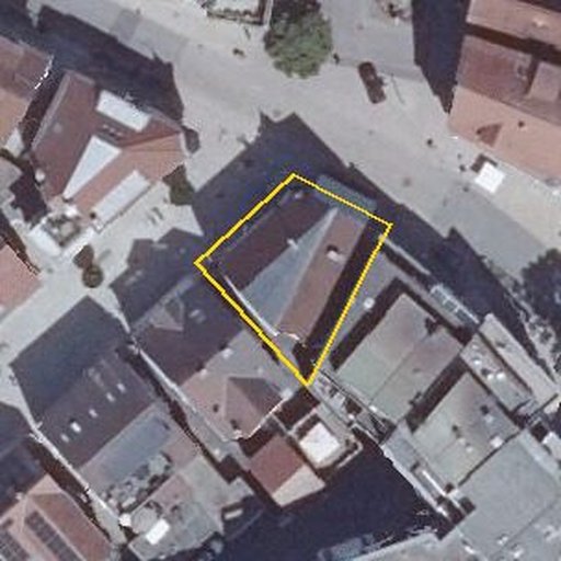 Luftbild Marktstraße 7, 72202 Nagold — Flurstück 25/7 mit Grundstücksgrenze