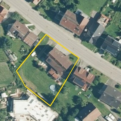 Luftbild Schömberger Straße 33, 72365 Ratshausen — Flurstück 511 mit Grundstücksgrenze