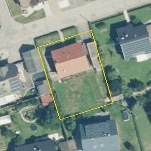 Luftbild Osterstraße 46, 72401 Haigerloch — Flurstück 1092/1 mit Grundstücksgrenze