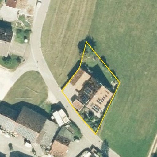 Luftbild Am Eschenbach 2, 73054 Eislingen/Fils — Flurstück 1210/12 mit Grundstücksgrenze