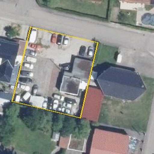 Luftbild Jahnstraße 19, 73568 Durlangen, Flurstück 723/5 mit Grundstücksgrenze