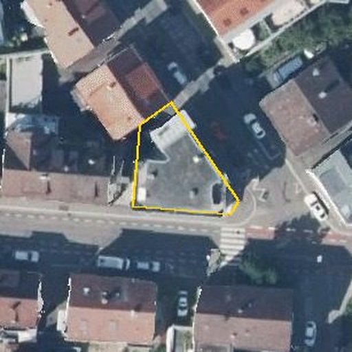 Luftbild Herbststraße 16, 74072 Heilbronn — Flurstück 4332/5 mit Grundstücksgrenze