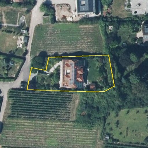 Luftbild Melli-Beese-Straße 9, 74074 Heilbronn — Flurstück 7148/7 mit Grundstücksgrenze