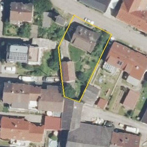 Luftbild Gemmrigheimer Straße 7, 74394 Hessigheim — Flurstück 1562 mit Grundstücksgrenze