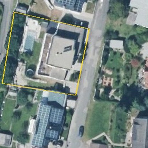 Luftbild Abt-Külsheimer-Straße 6, 74722 Buchen (Odenwald) — Flurstück 10731 mit Grundstücksgrenze