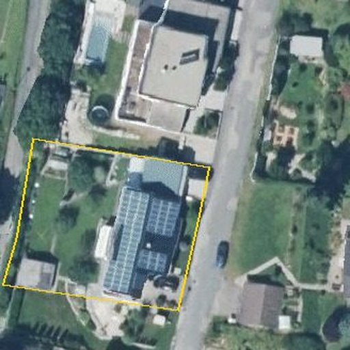 Luftbild Abt-Külsheimer-Straße 8, 74722 Buchen (Odenwald) — Flurstück 10732 mit Grundstücksgrenze