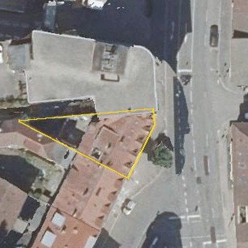 Luftbild Bleichstraße 70, 75173 Pforzheim — Flurstück 1478/3 mit Grundstücksgrenze