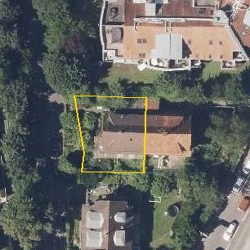 Luftbild Bernhardstraße 8, 75177 Pforzheim — Flurstück 3382/4 mit Grundstücksgrenze