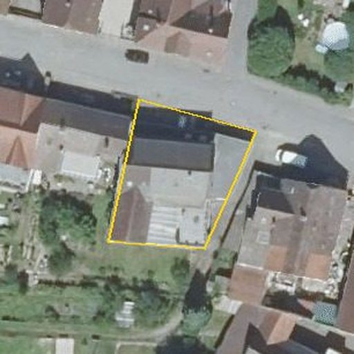 Luftbild Mutschelbacher Straße 5, 75196 Remchingen — Flurstück 444/1 mit Grundstücksgrenze