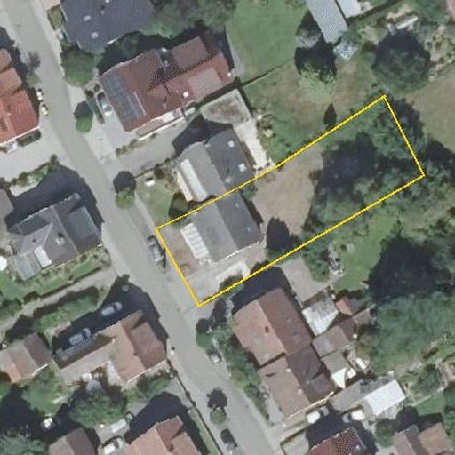 Luftbild Wiesenstraße 36, 75196 Remchingen — Flurstück 5126 mit Grundstücksgrenze