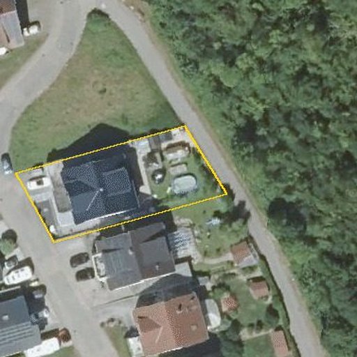 Luftbild Waldstraße 43, 75236 Bilfingen — Flurstück 5452 mit Grundstücksgrenze