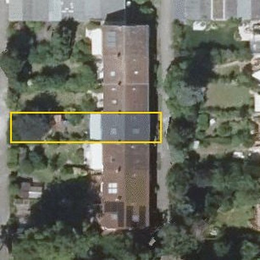 Luftbild Elbinger Straße 10d, 76139 Karlsruhe — Flurstück 71110 mit Grundstücksgrenze