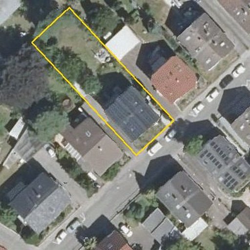 Luftbild Schlehenweg 22, 76149 Karlsruhe — Flurstück 6531 mit Grundstücksgrenze