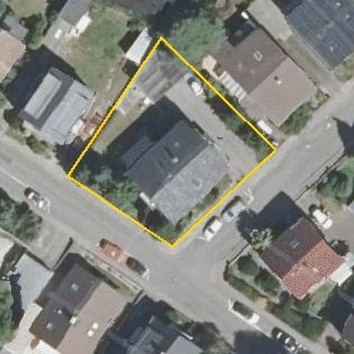 Luftbild Schlehenweg 26, 76149 Karlsruhe — Flurstück 6533 mit Grundstücksgrenze