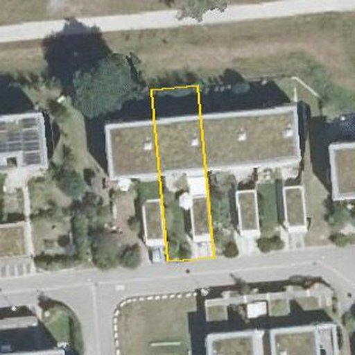 Luftbild Helga-Seibert-Straße 9, 76149 Karlsruhe — Flurstück 8286/1 mit Grundstücksgrenze