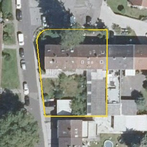 Luftbild Kropsburgweg 6, 76187 Karlsruhe — Flurstück 24319 mit Grundstücksgrenze