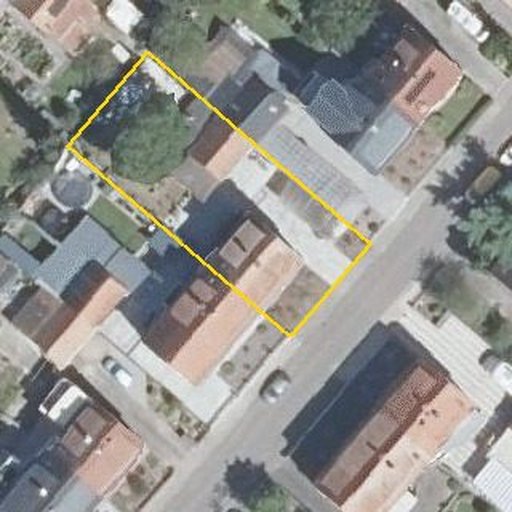 Luftbild Carl-Schurz-Straße 39, 76187 Karlsruhe — Flurstück 42276 mit Grundstücksgrenze