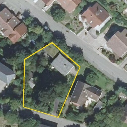 Luftbild Hebelstraße 41, 76327 Pfinztal — Flurstück 2428/1 mit Grundstücksgrenze