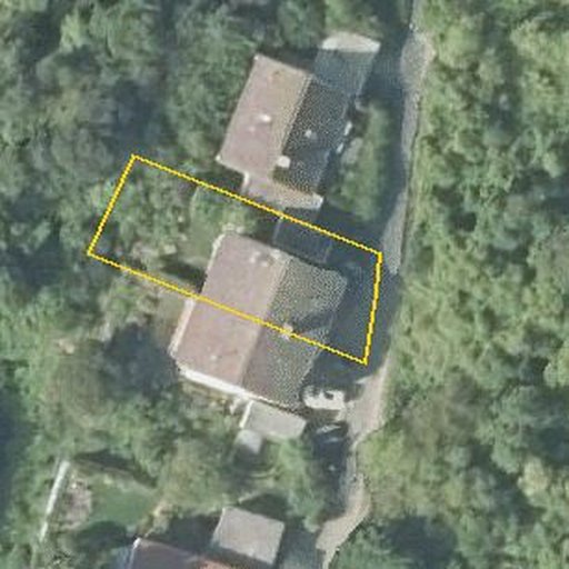 Luftbild Mittelweg 22/1, 76356 Weingarten (Baden) — Flurstück 19655 mit Grundstücksgrenze