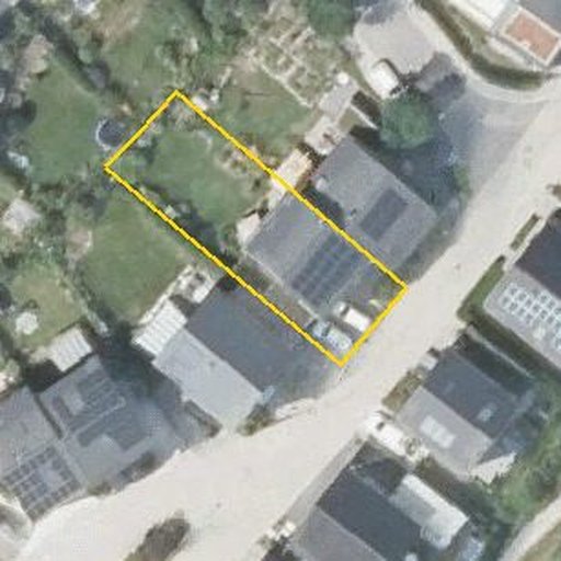 Luftbild Saalbachweg 4, 76356 Weingarten (Baden) — Flurstück 19805 mit Grundstücksgrenze