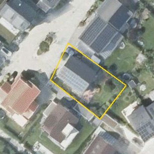 Luftbild Pfinzweg 9, 76356 Weingarten (Baden) — Flurstück 19811 mit Grundstücksgrenze
