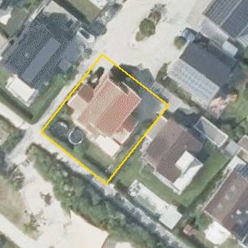 Luftbild Pfinzweg 13, 76356 Weingarten (Baden) — Flurstück 19813 mit Grundstücksgrenze