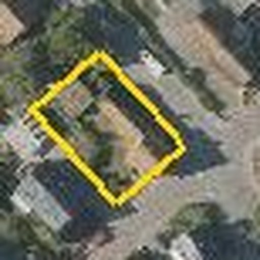 Luftbild Bühlstraße 27, 76437 Rastatt, Flurstück 176/1 mit Grundstücksgrenze