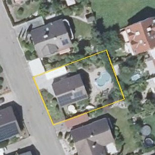 Luftbild Haydnstraße 3, 76461 Muggensturm — Flurstück 8615 mit Grundstücksgrenze