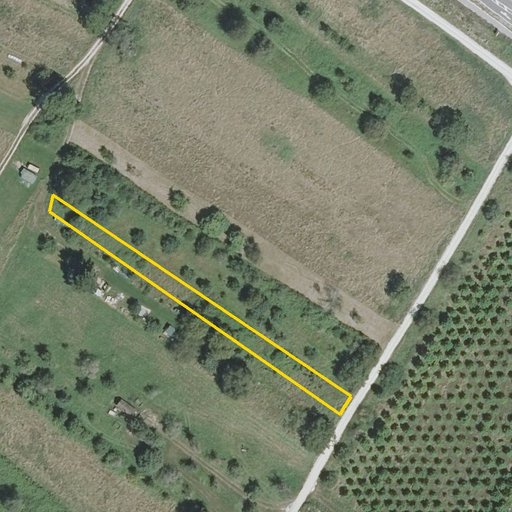 Luftbild K 3737, 76467 Bietigheim, Flurstück 6625 mit Grundstücksgrenze