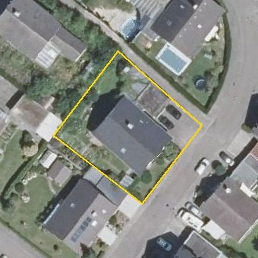 Luftbild Nelkenstraße 13, 76470 Ötigheim — Flurstück 8133 mit Grundstücksgrenze