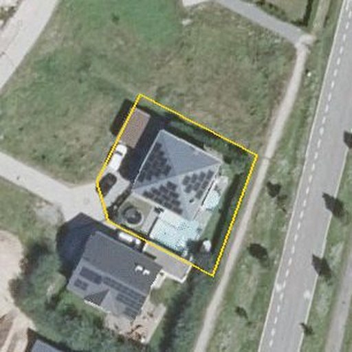 Luftbild Fremersbergstraße 40, 76470 Ötigheim — Flurstück 10023 mit Grundstücksgrenze