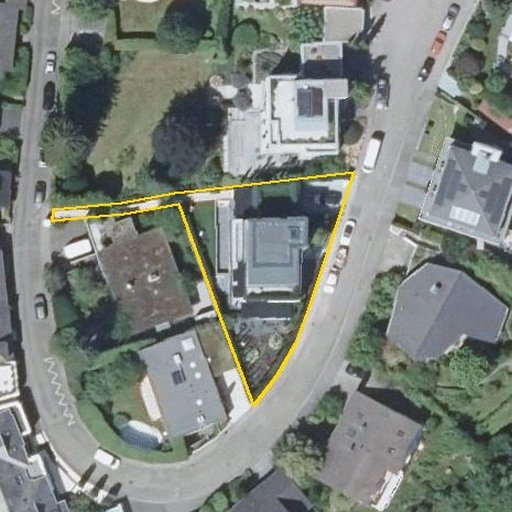 Luftbild Karl-Hesselbacher-Straße 4, 76530 Baden-Baden — Flurstück 625/2 mit Grundstücksgrenze