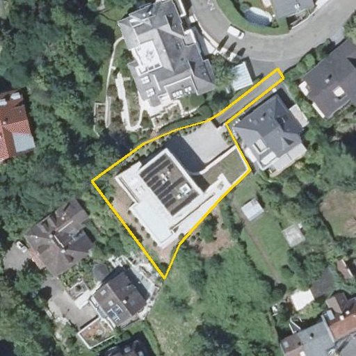 Luftbild Karl-Hesselbacher-Straße 11, 76530 Baden-Baden — Flurstück 644/5 mit Grundstücksgrenze