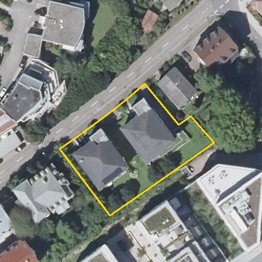 Luftbild Fremersbergstraße 93, 76530 Baden-Baden — Flurstück 1994 mit Grundstücksgrenze