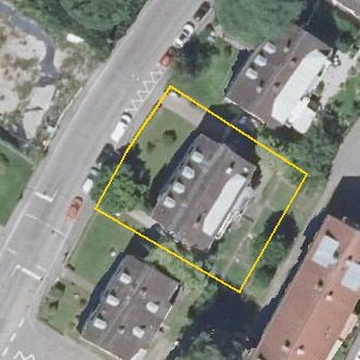 Luftbild Sinzheimer Straße 45a, 76532 Baden-Baden — Flurstück 4064/24 mit Grundstücksgrenze