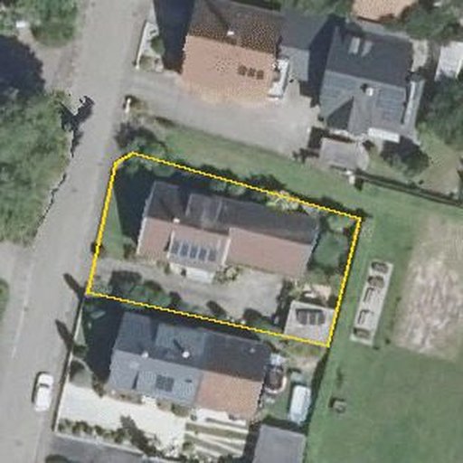 Luftbild Westring 4, 76532 Baden-Baden — Flurstück 6518/4 mit Grundstücksgrenze