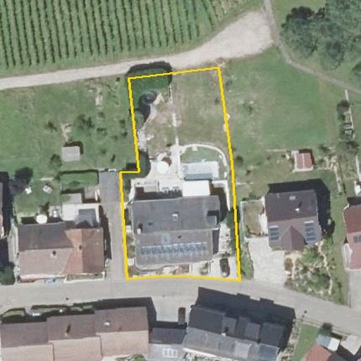 Luftbild Talstraße 4, 76534 Baden-Baden — Flurstück 1011/2 mit Grundstücksgrenze