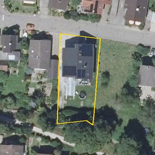 Luftbild Vormberger Straße 30, 76547 Sinzheim — Flurstück 15358 mit Grundstücksgrenze