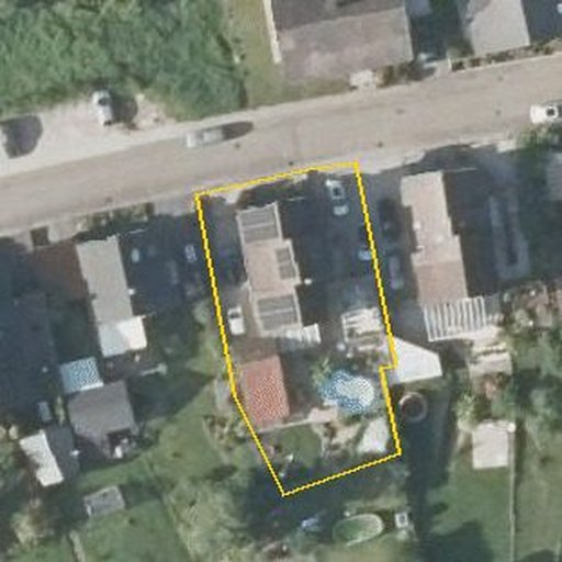 Luftbild Marktstraße 11, 76593 Gernsbach — Flurstück 2246/1 mit Grundstücksgrenze