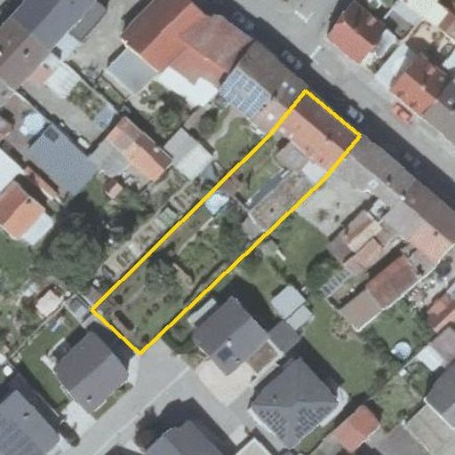 Luftbild Paulusstraße 4, 76694 Forst — Flurstück 2444 mit Grundstücksgrenze
