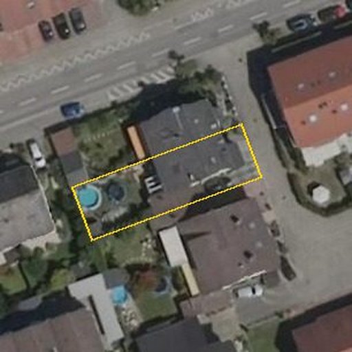 Luftbild Habsburgerallee 65a, 76767 Hagenbach — Flurstück 075696000067390002__ mit Grundstücksgrenze