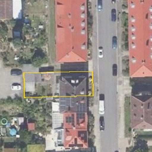Luftbild Beethovenstraße 10, 76829 Landau in der Pfalz — Flurstück 075551000007950007__ mit Grundstücksgrenze