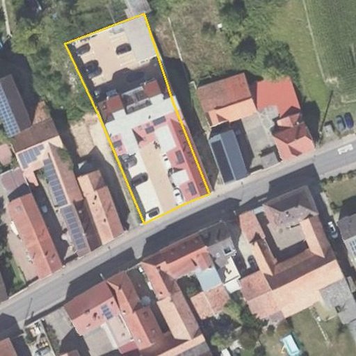 Luftbild Hauptstraße 6, 76863 Herxheimweyher, Flurstück 67 mit Grundstücksgrenze